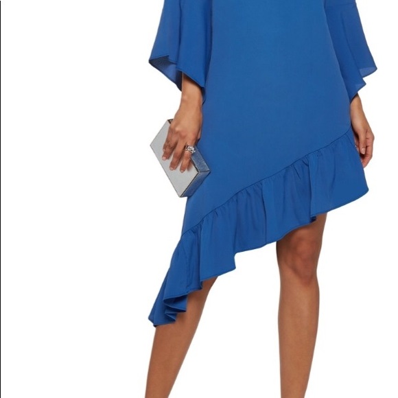 Walter Baker Robin ruffle bell sleeve crepe dress - Picture 5 of 7